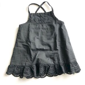 🆕 OLD NAVY Black Cotton Eyelet Crossback Tank